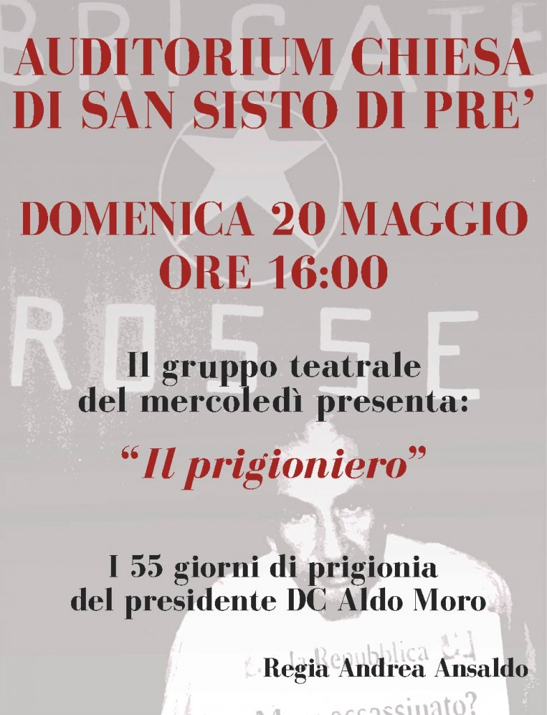 Auditorium chiesa di San Sisto di Prè di Genova 55 giorni prigionia Aldo Moro